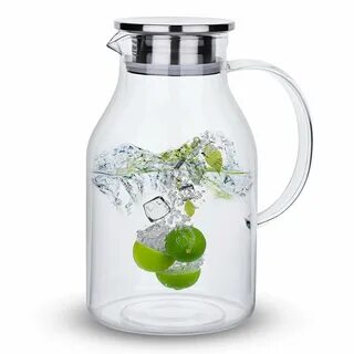 Кувшин стеклянный с крышкой