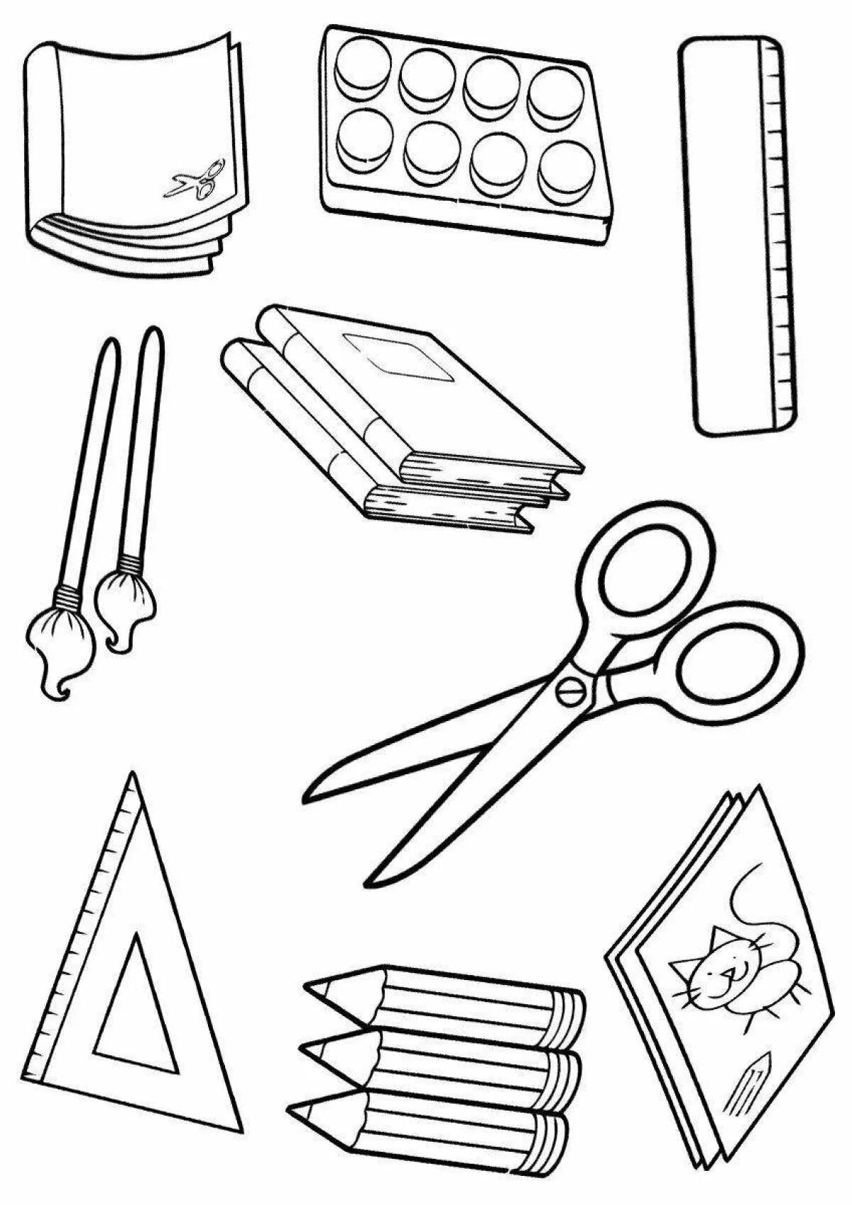 Какой предмет можно нарисовать. Раскраска школьные принадлежности. Школьные принадлежности раскраска для детей. Школьныепреднолежности раскраска. Раскраска канцелярские принадлежности.
