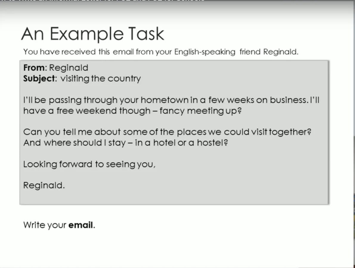 Write a letter task. Informal Letter FCE. Письмо FCE. FCE email задания. Informal email письмо.