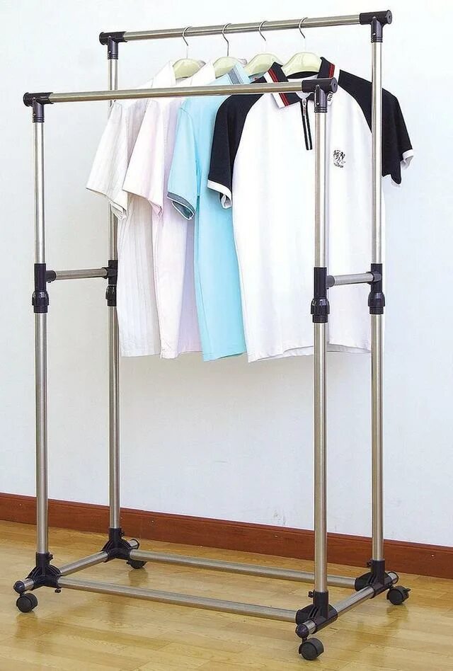 Где купить вешалку для одежды. Вешалка напольная Double-Pole 30кг. Double Pole Telescopic clothes Rack. Double Pole Telescopic clothes Rack model 6012. KH-3541 вешалка напольная Double Pole.