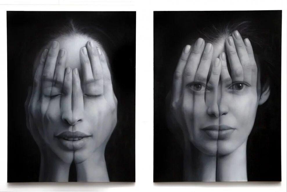 Обмани неверного. Портрет с отражением. Эмоциональная иллюзия. Иллюзия людей.
