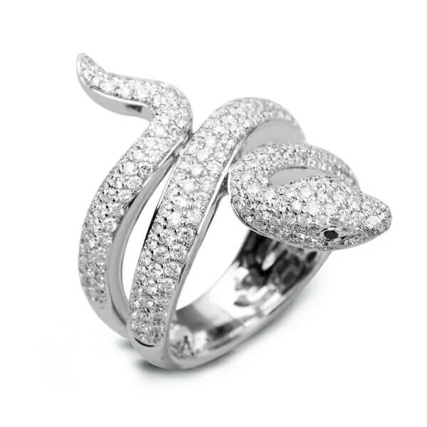 кольцо змейка санлайт. кольцо змейка с черными бриллиантами. кольцо змея адрия голд. адамас кольцо змея с бриллиантами. змея украшение.