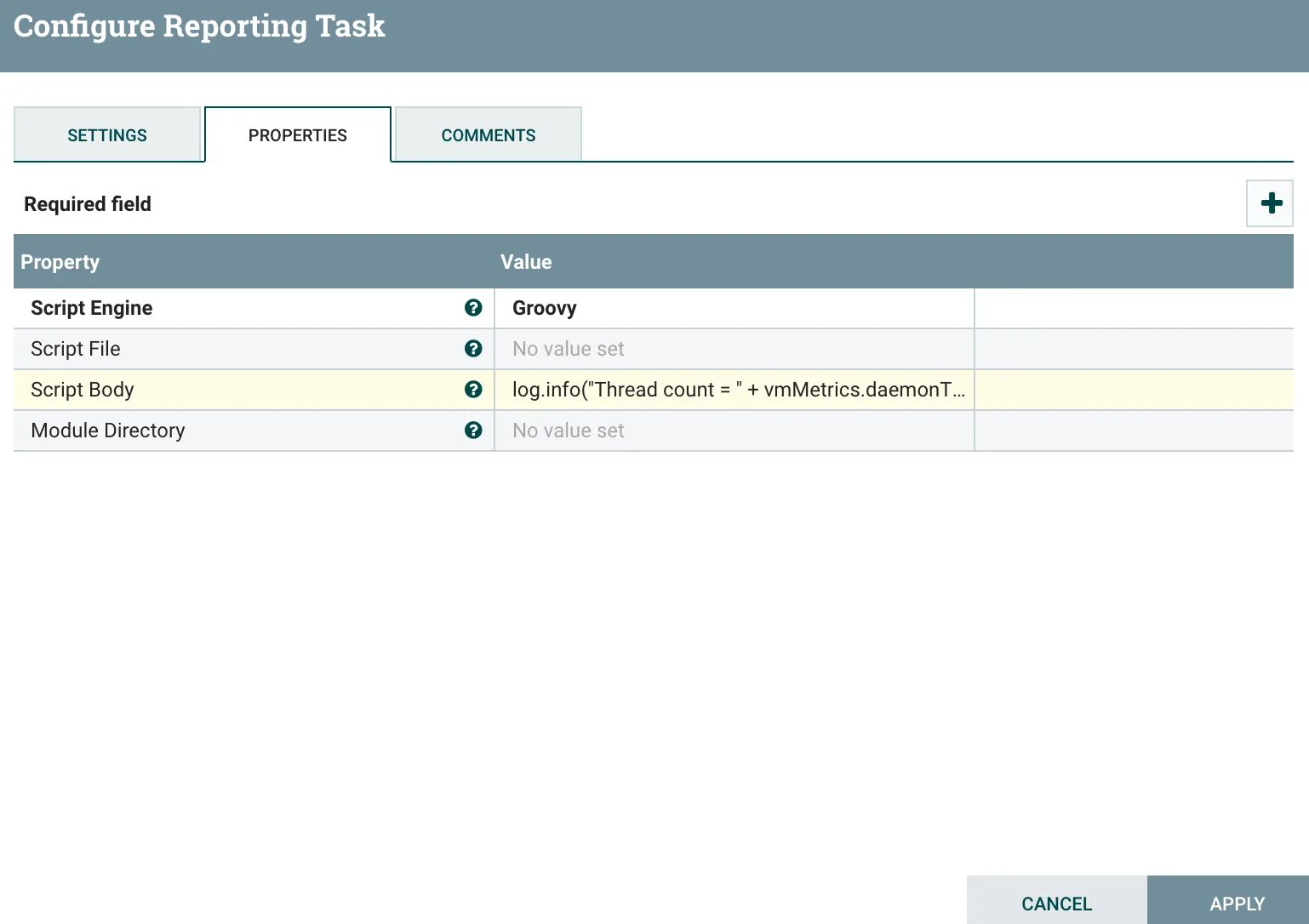 Scripts report