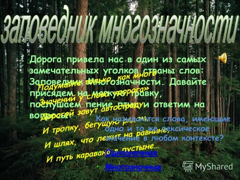 4 предложения со словом заповедник