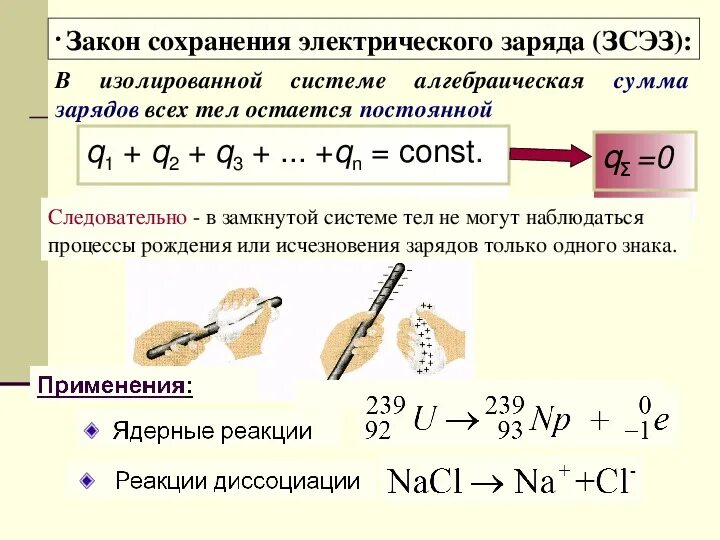 Закон сохранения заряда формула. Закон сохранения заряда формула физика. Закон сохранения электростатического заряда. Конспект закон сохранения электрического заряда 10 класс физика. Используя закон сохранения зарядового числа