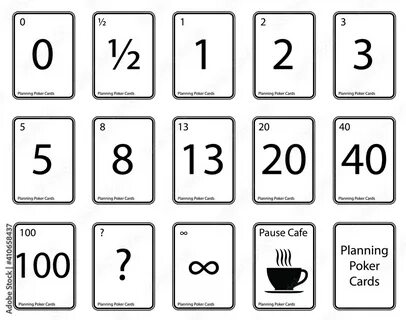 Planning poker cards Векторный объект Stock Adobe Stock