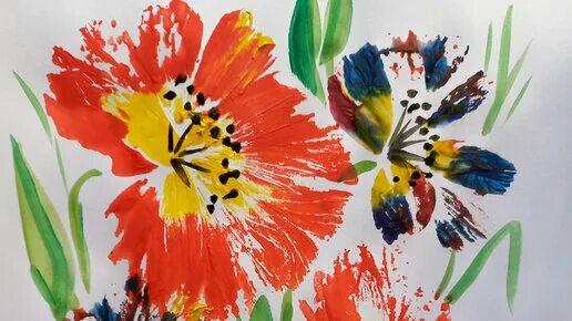 Рисование цветов пакетом нетрадиционная техника. Цветы нетрадиционная техника рисования. Тюльпаны нетрадиционная техника рисования. Гиацинты нетрадиционная техника рисования.