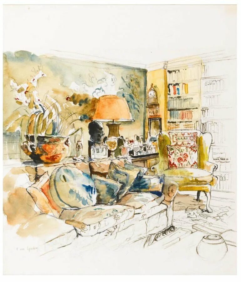 Интерьер комнаты акварелью. Интерьер рисунок. Интерьерные скетчи акварелью. Зарисовки интерьера. Композиция в интерьере.