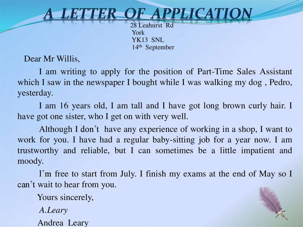 Write a short description