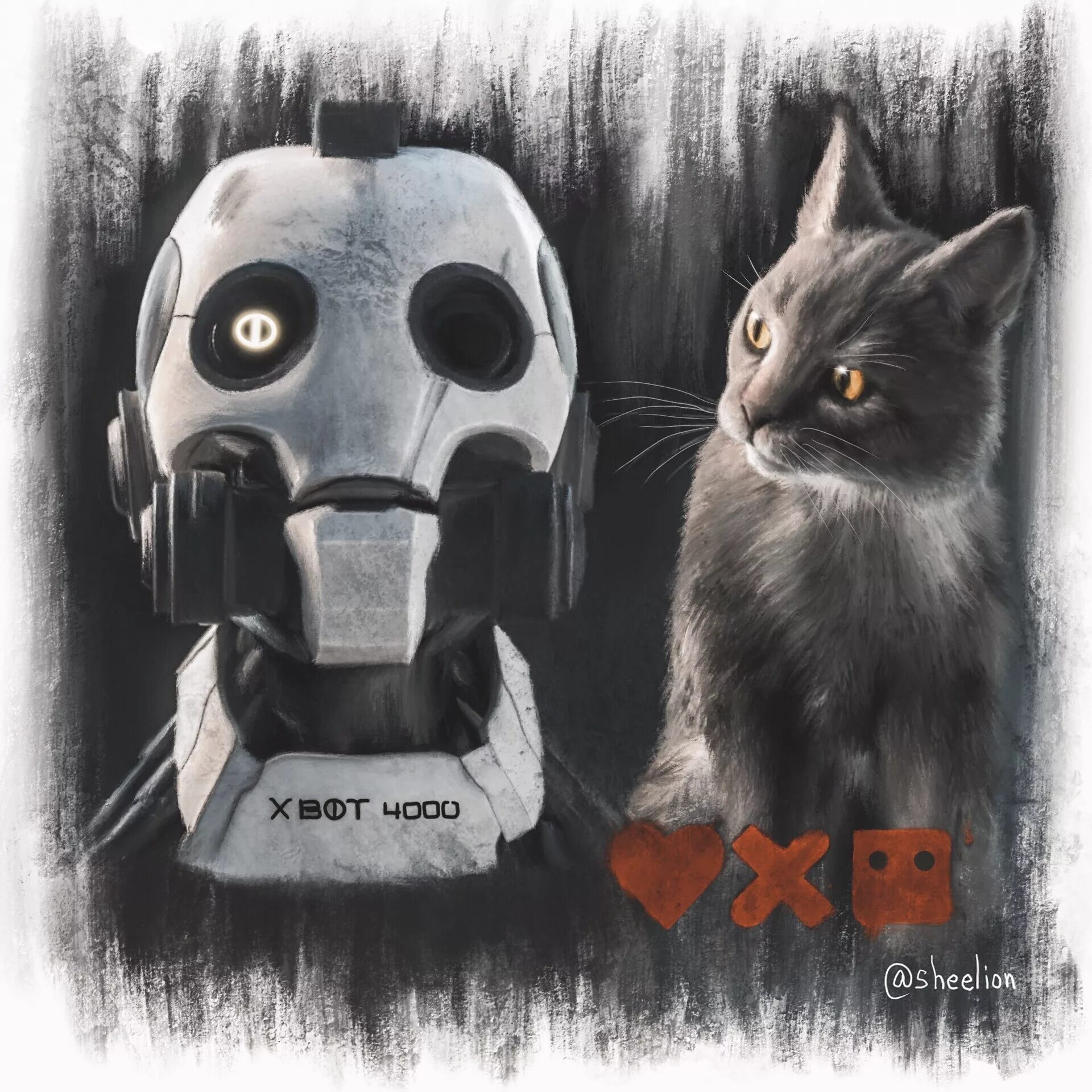 Любовь смерть и роботы котики. Love Death Robots робот. Кот робот арт.