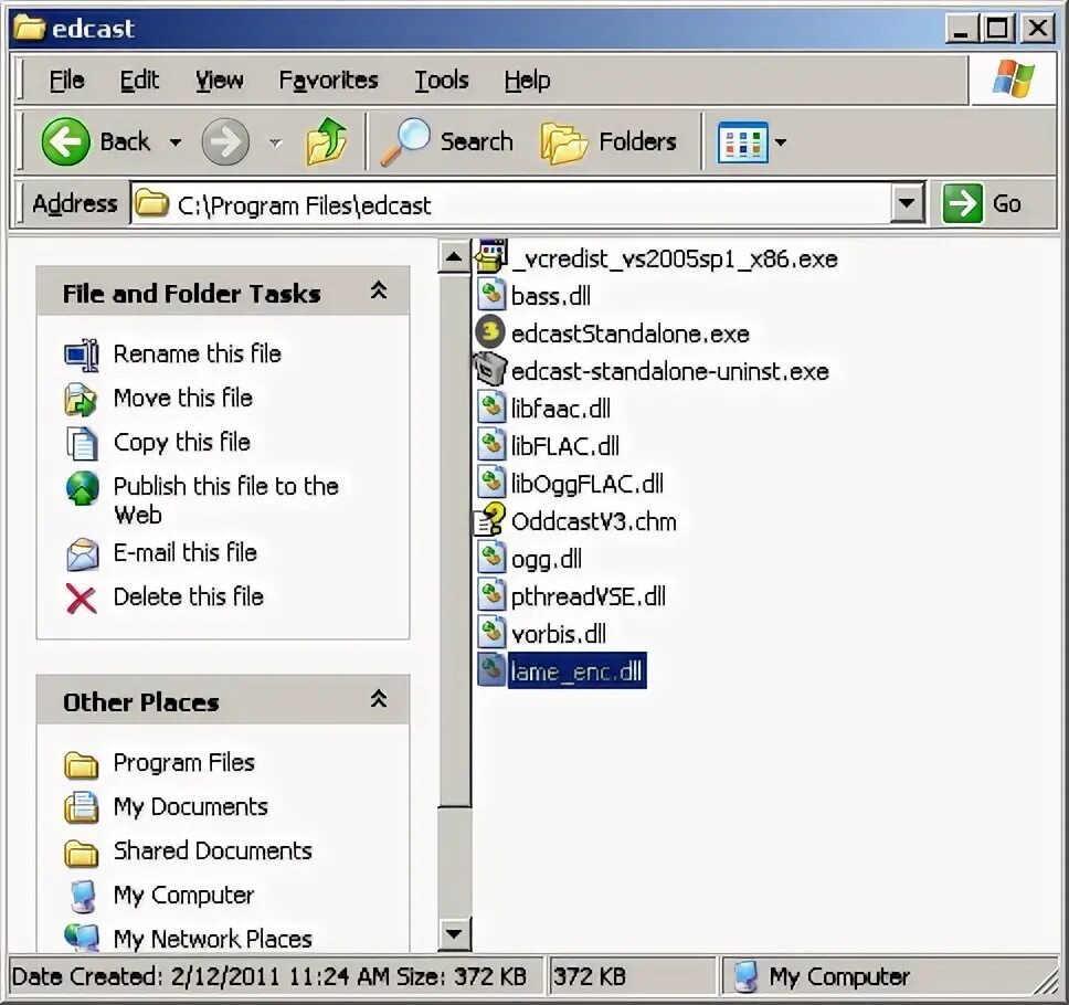 Lame enc dll. EDCAST. PC lamer.