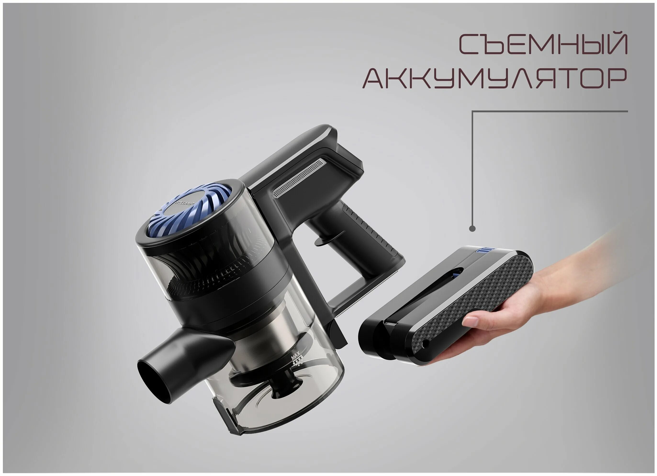 Вертикальный пылесос wollmer d800