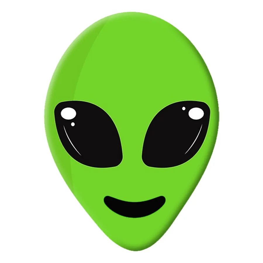 Голова пришельца. Зеленый инопланетянин.