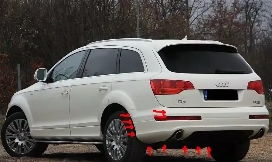 Ауди ку 7 задний вид. Задний бампер ауди q7. Защита бампера audi q5. Задние фонари ауди ку7. Q7 задний.