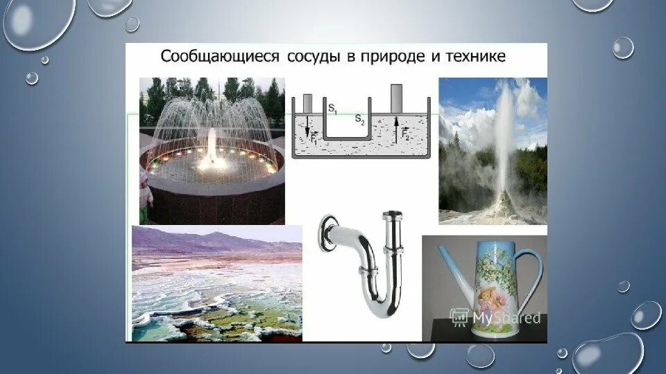 Водопровод физика. Сообщающиеся сосуды в технике. Примеры сообщающихся сосудов. Сообщающиеся сосуды физика. Сообщающиеся сосуды в жизни.