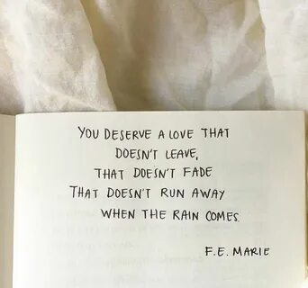 You deserve to don