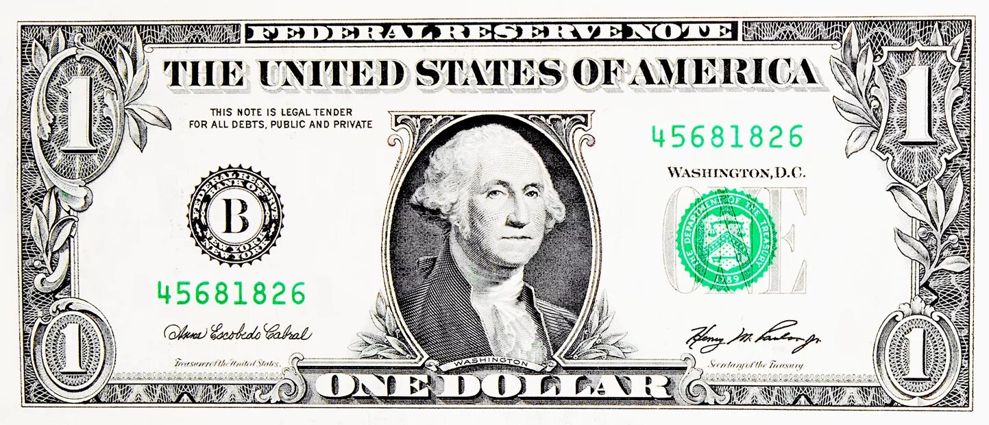 4 5 dollars. Американская купюра 1 доллар. Доллар без фона. Изображение долларовых купюр. Долларовая купюра на белом фоне.