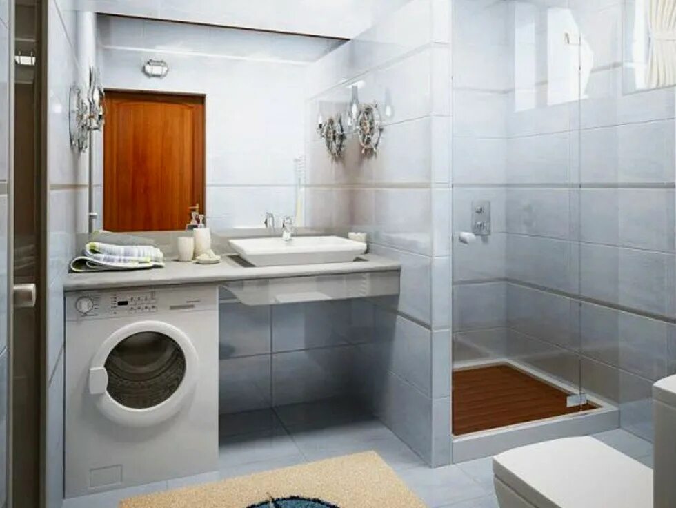 Ванна в частном доме планировка. Планировка ванной комнаты 9м2. Ванная с душевой кабиной и стиральной. Небольшая ванная комната. Интерьер санузла.