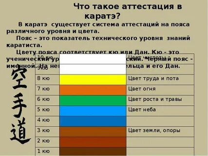 Сколько кю в карате