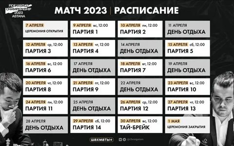 Матч шахматы 2023