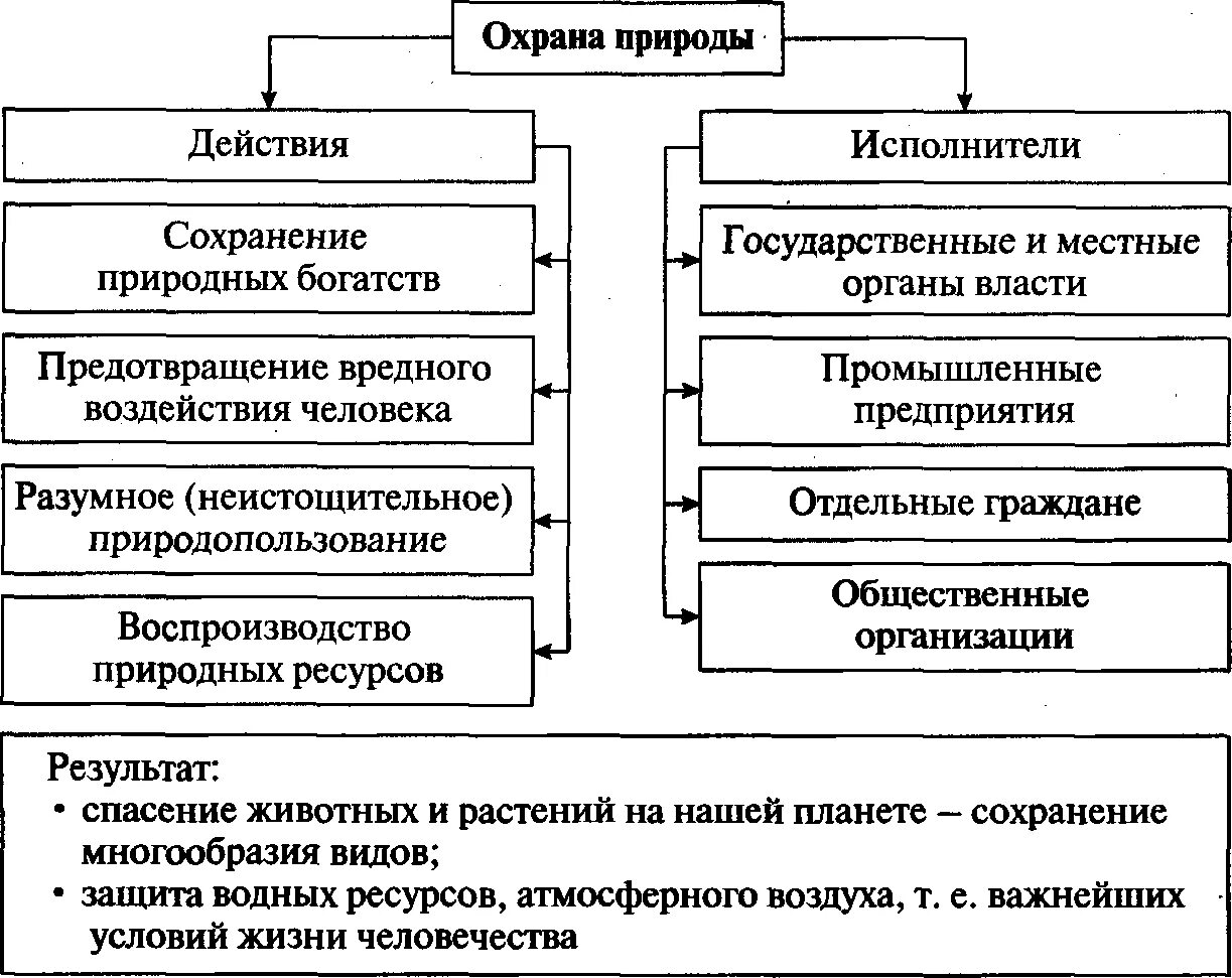 Действия охраны природы. Охрана природы действия и исполнители. Охрана природы схема. Таблица защита природы. Охрана природы Обществознание.