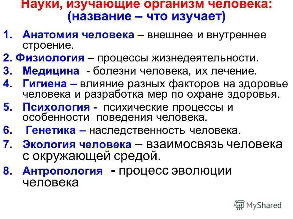 Наука пояснение. Науки изучающие организм человека. Биологические науки изучающие человека 8 класс. Науки изучающие человека биология 8 класс. Методы исследования науки об организме человека.