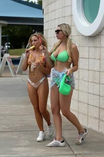 VICTORIA LARSON and ALISON KAY BOWLES in Bikinis at a Beach in Miami 03/22/...