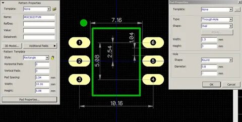 Hole spacing