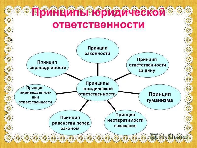 Юридическая ответственность 5 принципов