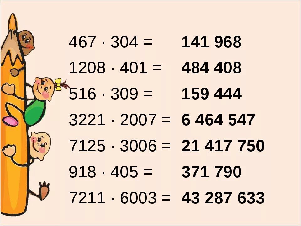 Карточки умножение натуральных чисел 5 класс