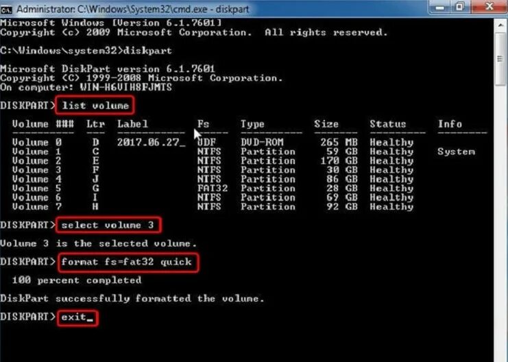C ntfs windows. Преобразование fat ntfs. format fs fat32. diskpart format fs ntfs quick. формат нтфс.