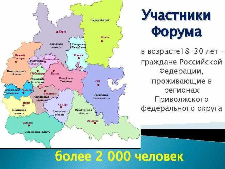 Приволжского федерального округа список