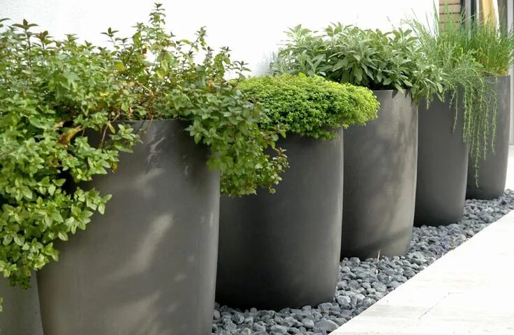 Dell Medium All-Weather Planter Rejuvenation Small backyard landscaping, Small b