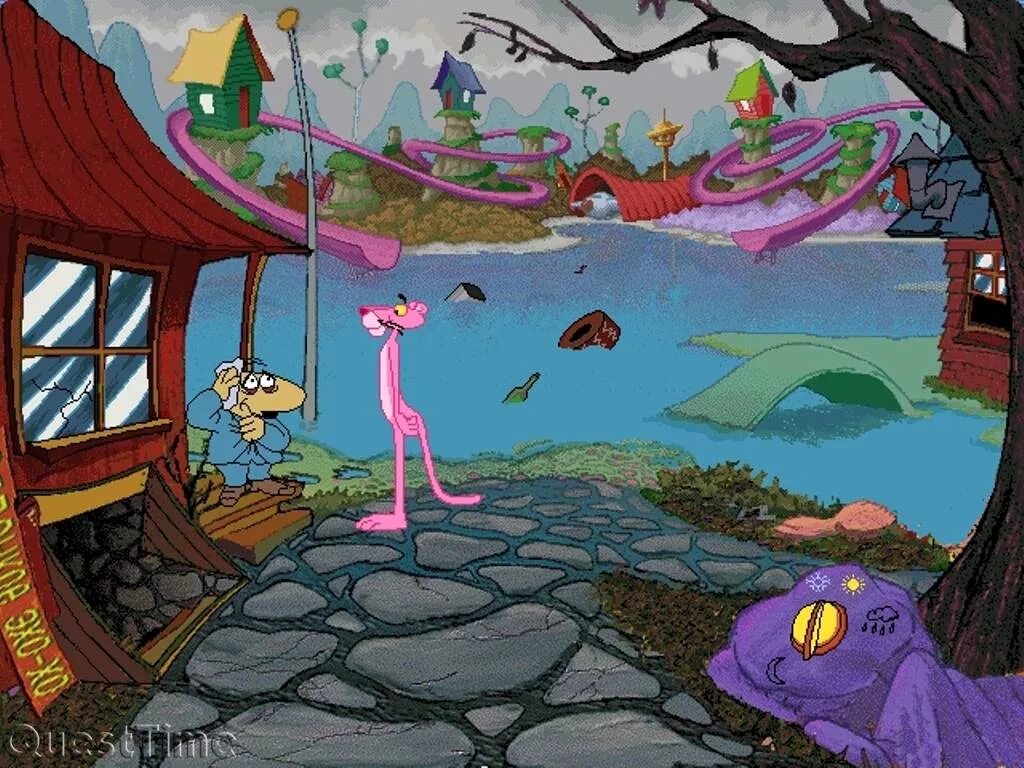 Розовые игры на пк. Pink Panther игра. Розовая пантера квест. Игра розовая пантера фокус покус. Розовая пантера право на риск.