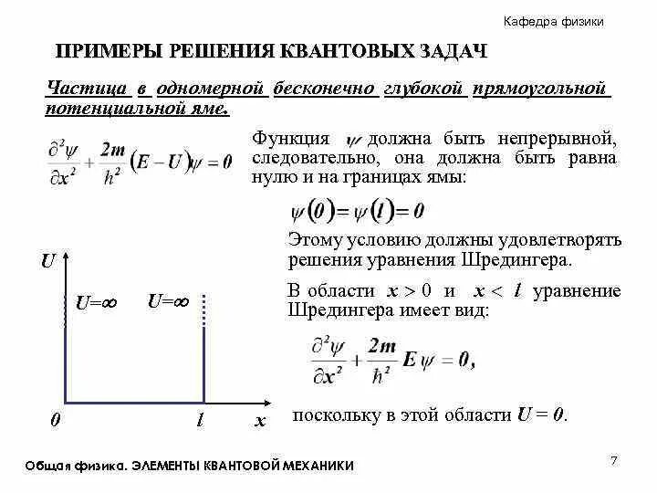 Частица в бесконечно глубокой потенциальной яме. Частица в одномерной бесконечно глубокой потенциальной яме.. Частица в бесконечно глубокой прямоугольной яме.. Частица в одномерной прямоугольной яме.. Частица в бесконечной потенциальной яме.