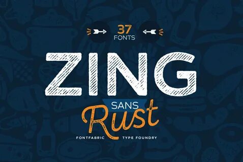 Шрифт zing rust demo