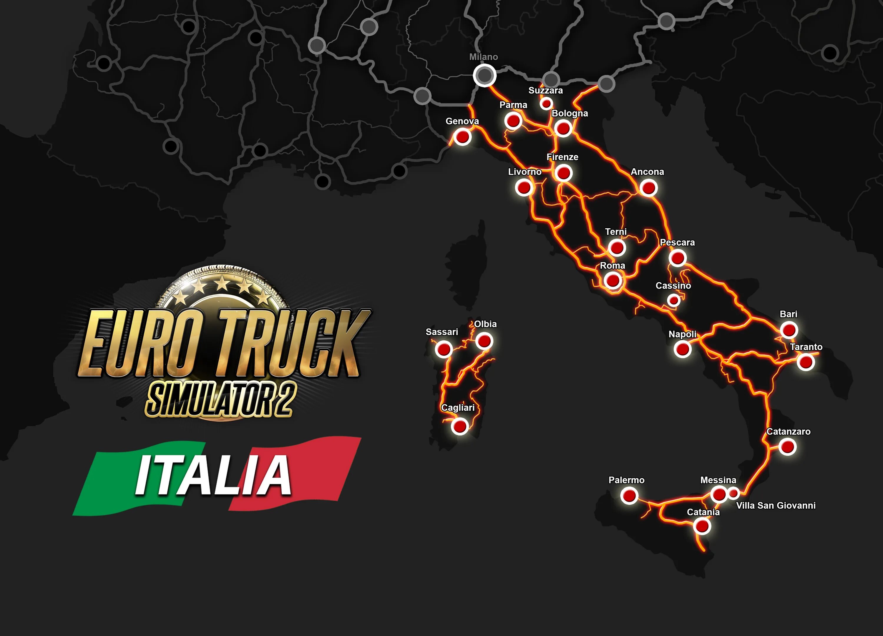 Второе длс. ETS 2 Italia DLC. Италия етс 2. Euro Truck Simulator 2 Италия. Euro Truck Simulator 2 карта Италии.
