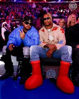 Celebrities Spotted Wearing Mschf's Big Red Boots