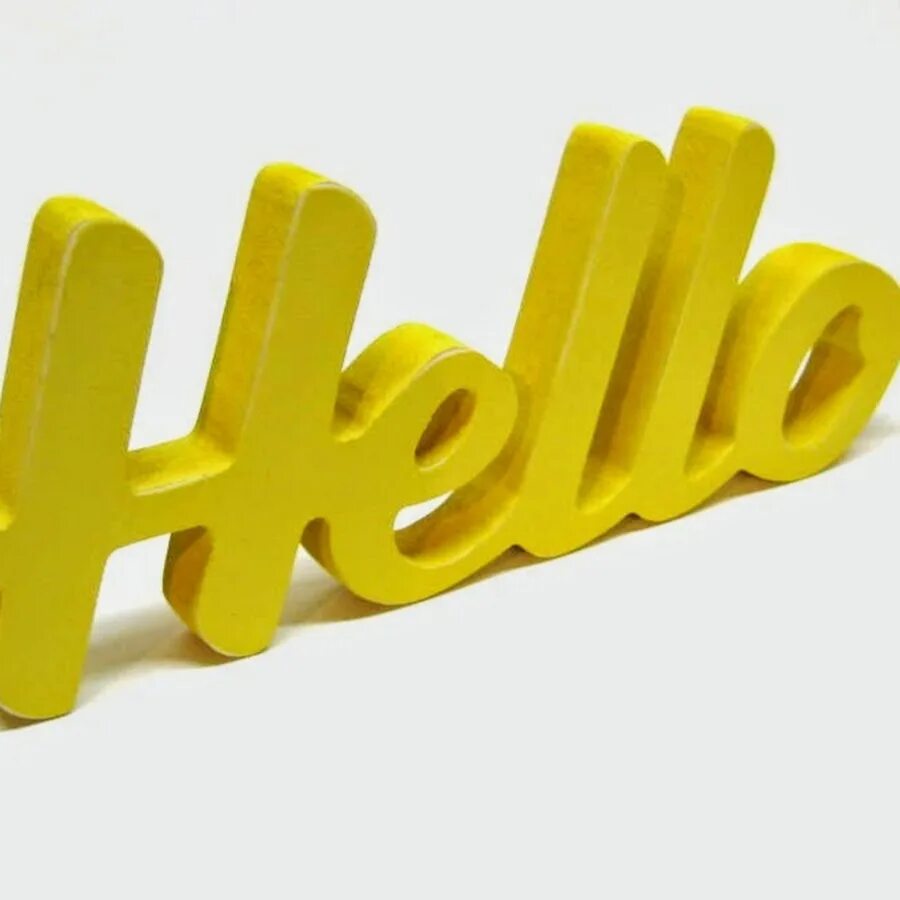 Хеллоу желтый. 3d Yellow hello.