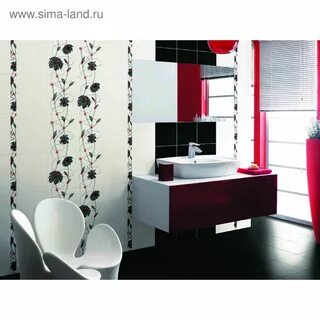 Плитка красные цветы