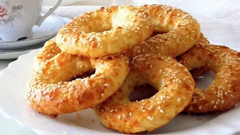 Творожно сырные бублики с кунжутом рецепт