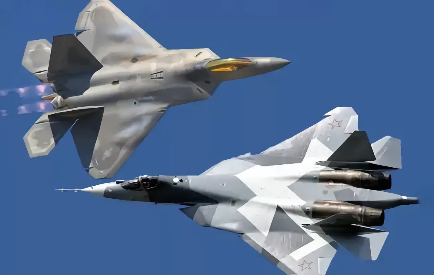 Поколение истребителей сша. Су-57 и f-22. Су-57 vs f-22 Раптор. F 22 Raptor vs Су 57. Пятого поколения f-22 Raptor.