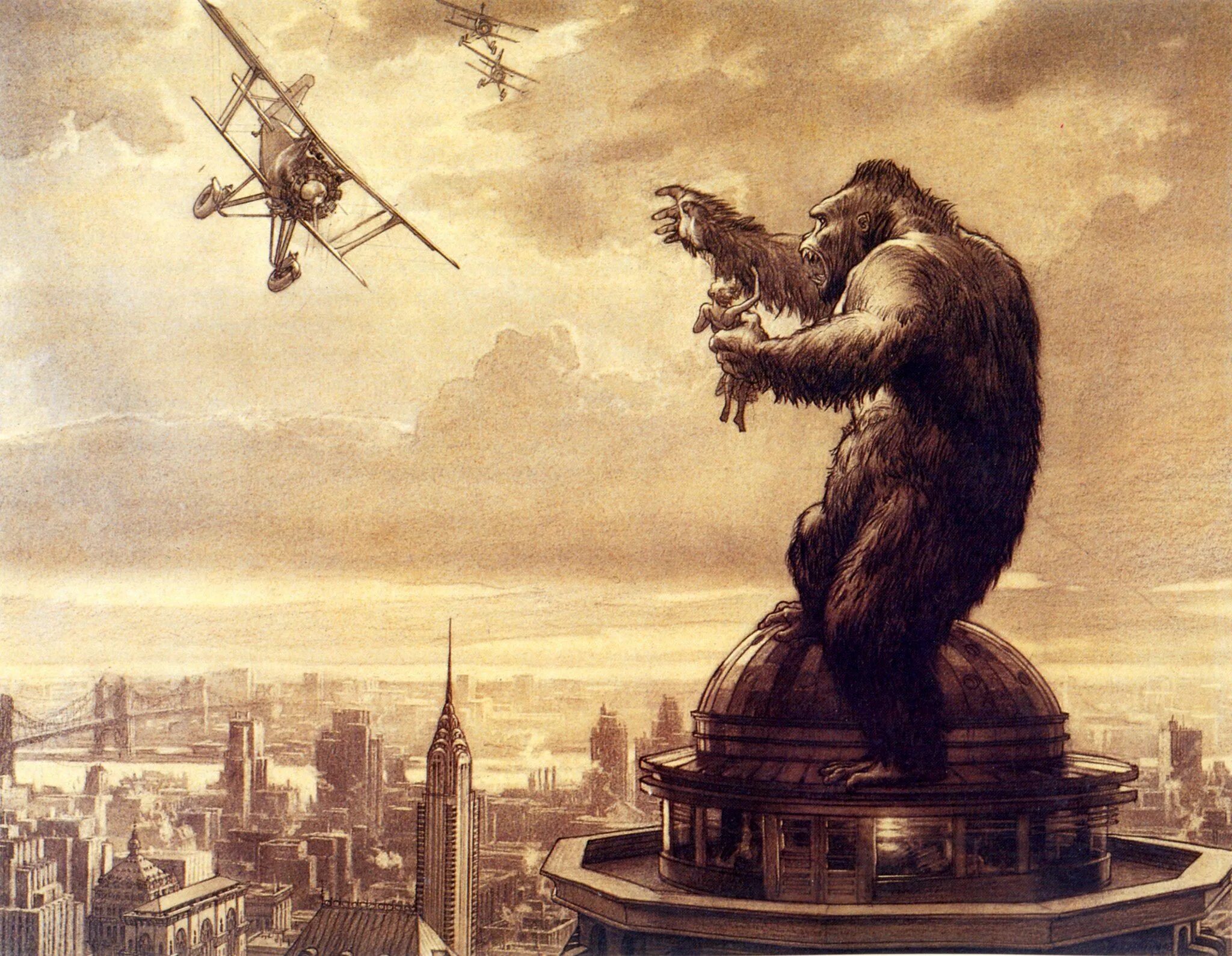 Кинг Конг 1933. Концепт арт Кинг Конг 2005. "Кинг Конг" (1933) Нью Йорк. King kong new empire