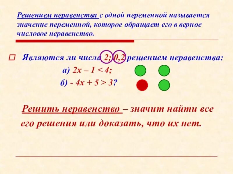 Решение неравенств. Что является решением неравенства. Неравенства с одной переменной. Неравенства примеры. Число 0 6 является решением неравенства