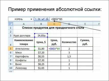 Как сделать ссылки в эксель абсолютными