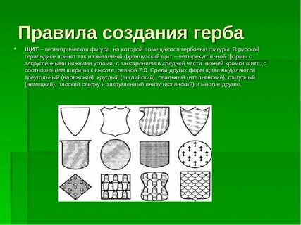 Правила гербов