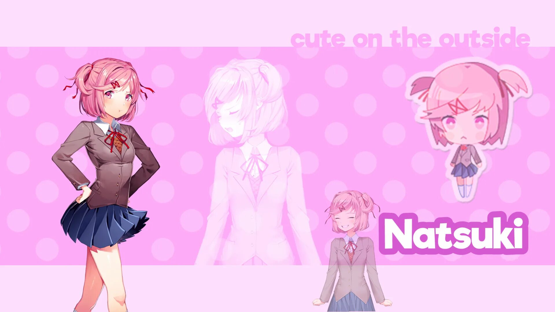 Нацуки. DDLC Нацуки. Доки доки литературный клуб Нацуки обои. Нацуки Doki Doki.