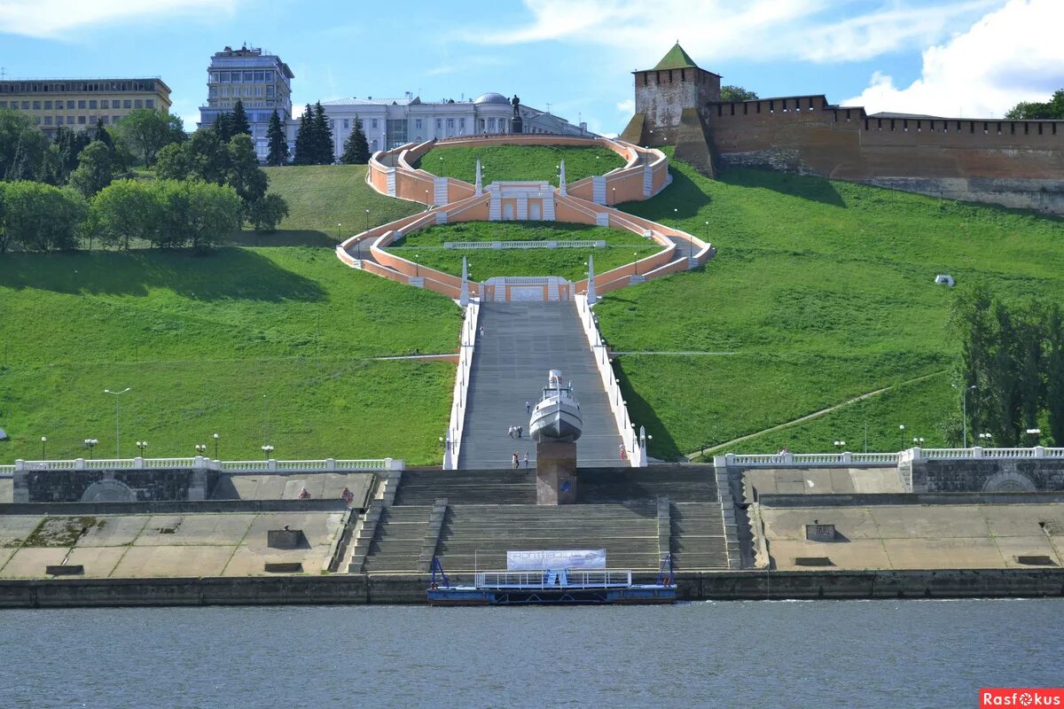 История снизу. Нижегородский Кремль Чкаловская лестница. Нижний Новгород река Чкаловская лестница. Нижний Новгород лестница Чкалова. Чкаловская лестница Нижний Новгород.