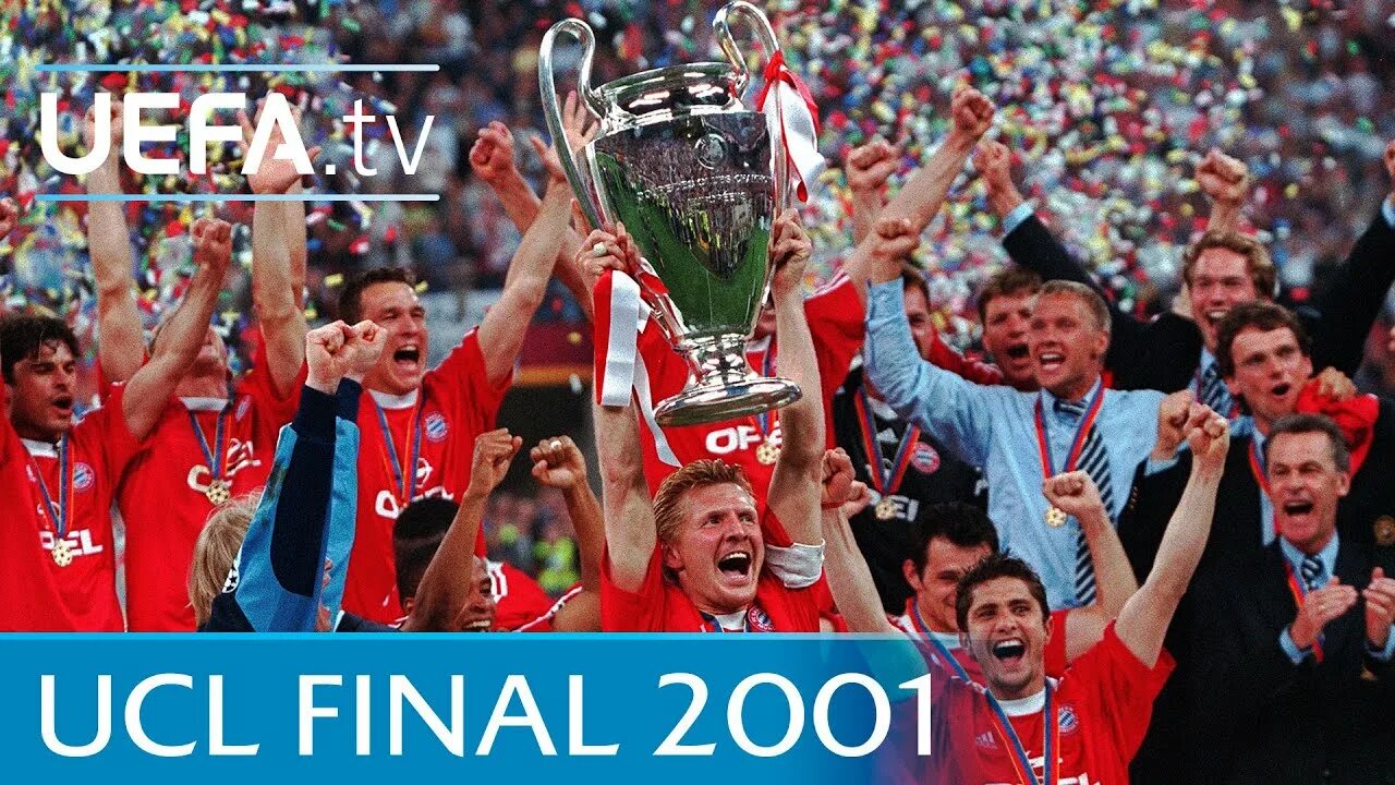 Уефа 2000. Финал Лиги чемпионов 2001. Бавария 2001 на финал ЛЧ. Бавария Валенсия финал Лиги чемпионов 2001г. Финал Лиги чемпионов УЕФА 2000.