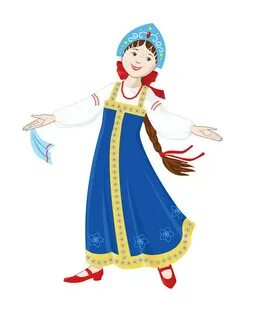 Народная девушка нарисовать